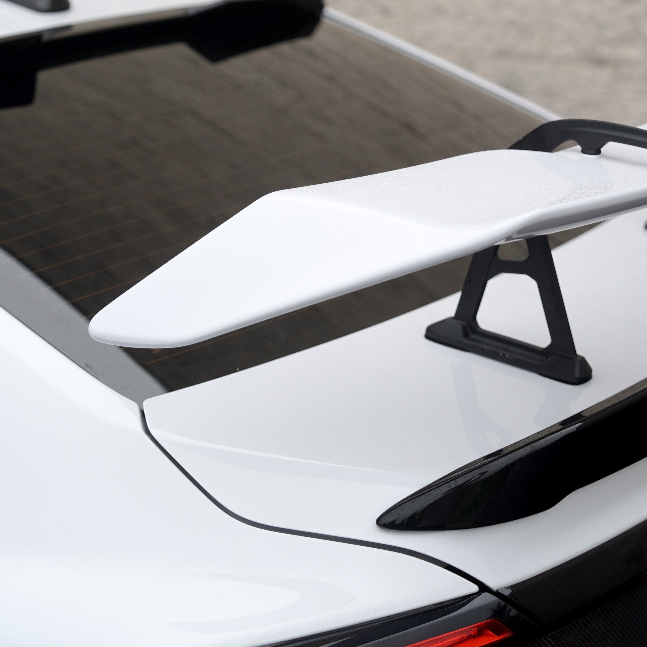 JDMuscle [22-25 WRX] STI Style Swan Neck Spoiler Paint Matched / Carbon Fiber