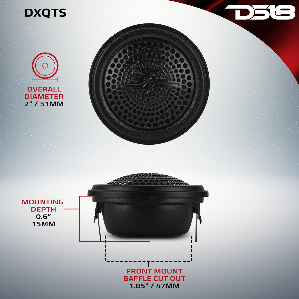 2" Silk Dome Tweeter with Neodymium Magnet | 30W RMS 4-Ohm