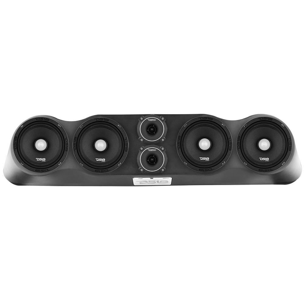35" High Density ABS Universal Speakers Enclosure 4 X 6.5" and 2 x 3" Tweeters - Multi-Application Design for Cars, Trucks, ATVs, UTVs