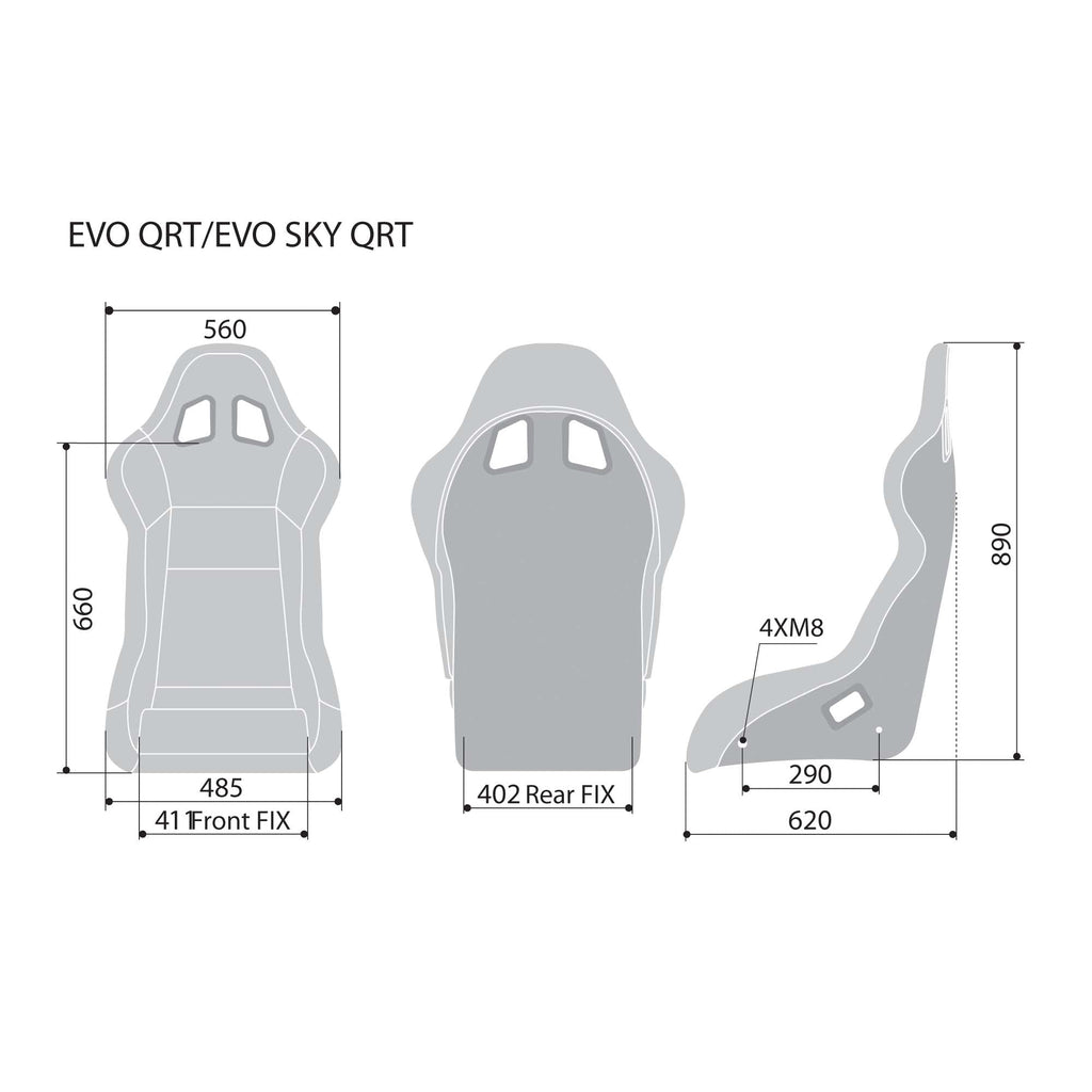 Sparco Evo QRT X Fiberglass Racing Seat