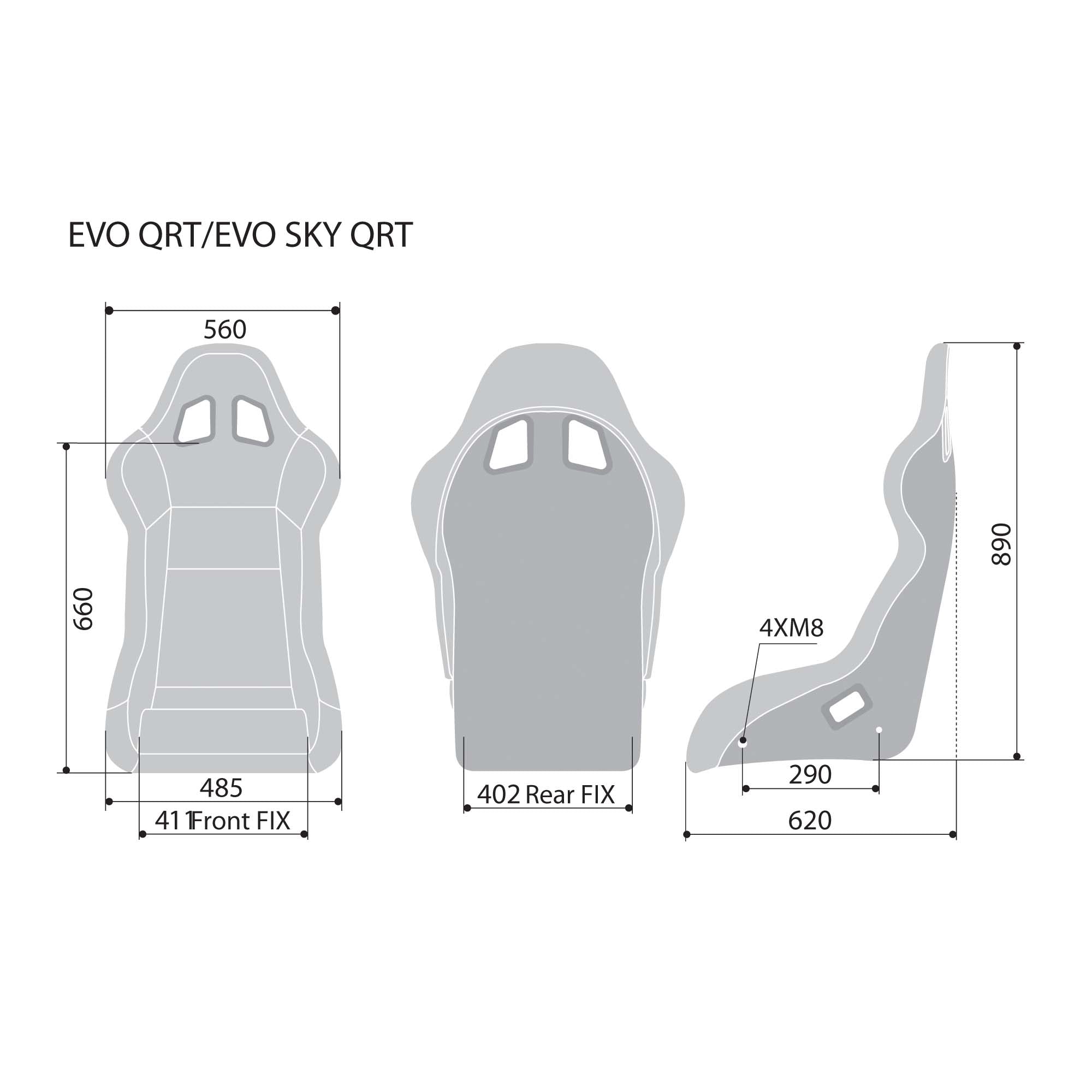 Sparco Evo QRT X Fiberglass Racing Seat