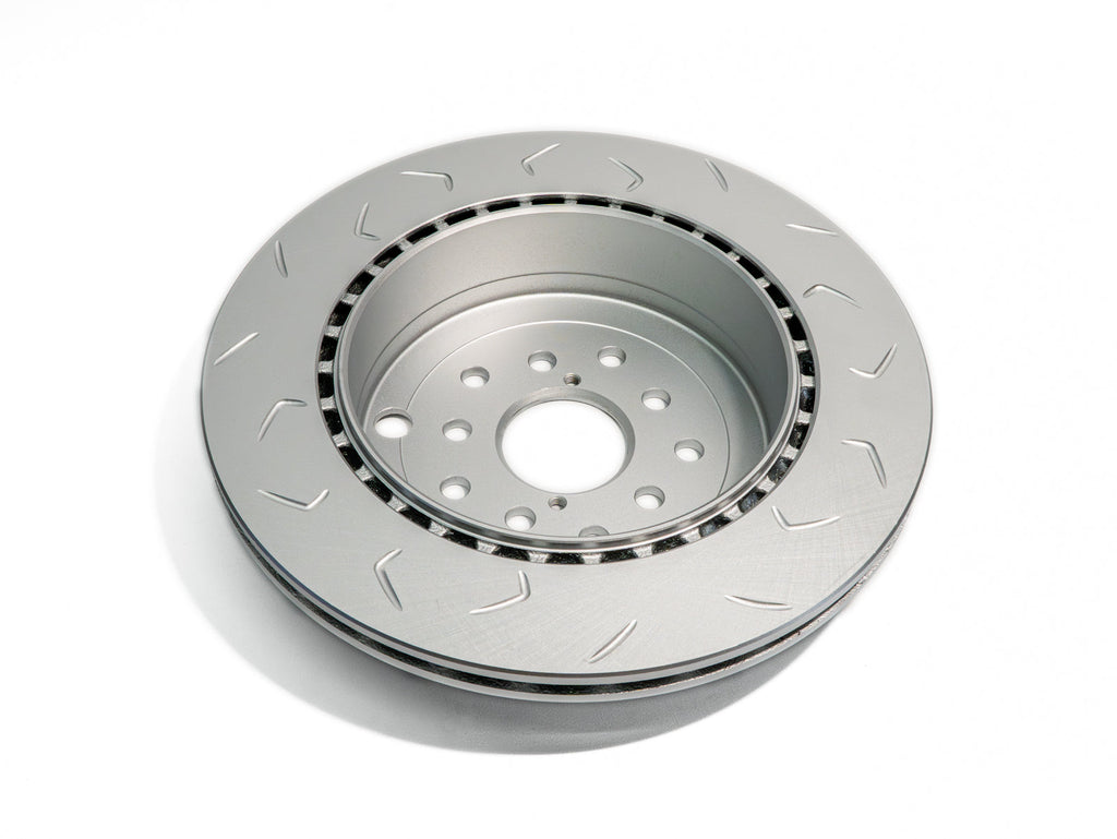 FactionFab Slotted Rear Rotor V2 Dual Drilled 5x100/114 Subaru STI 2008-2017