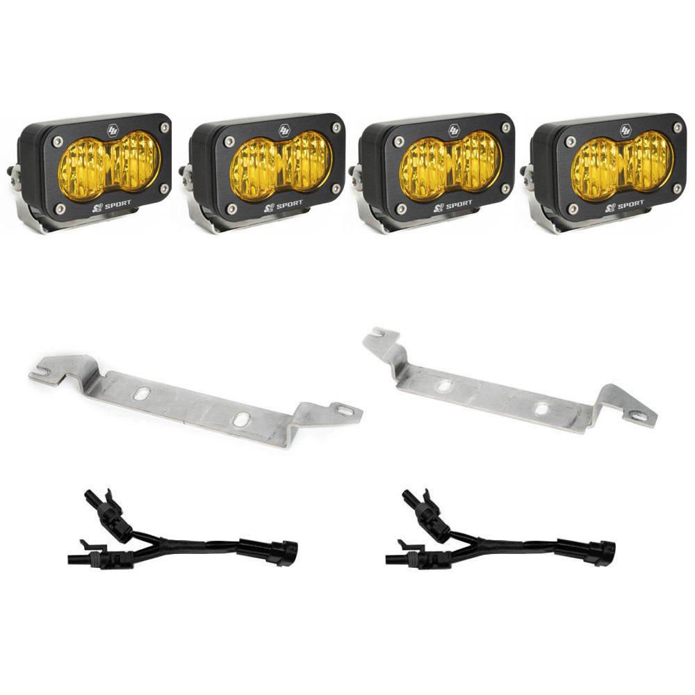 Baja Designs 2022+ Toyota Tundra S2 Sport Fog Pocket Kit - Baja Amber 448081
