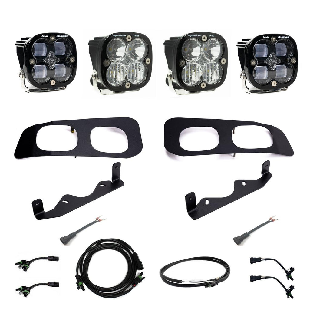 Baja Designs 2023+ Ford F250/F350 Super Duty Squadron SAE/Pro Fog Pocket Kit - Clear Upfitter 448227UP
