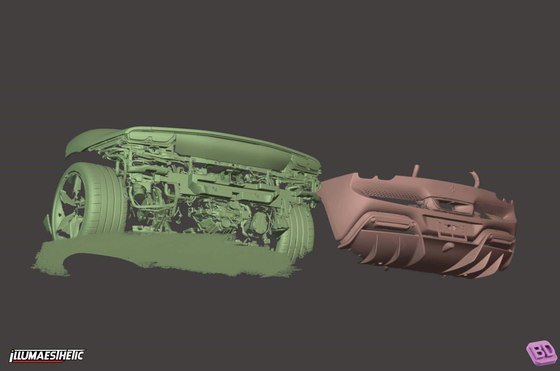 Ferrari 296 GTB (Type F171) 3D Scan (2022+)