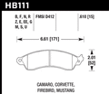 Hawk HB111G.610 Racing Pad - DTC-60 Compound