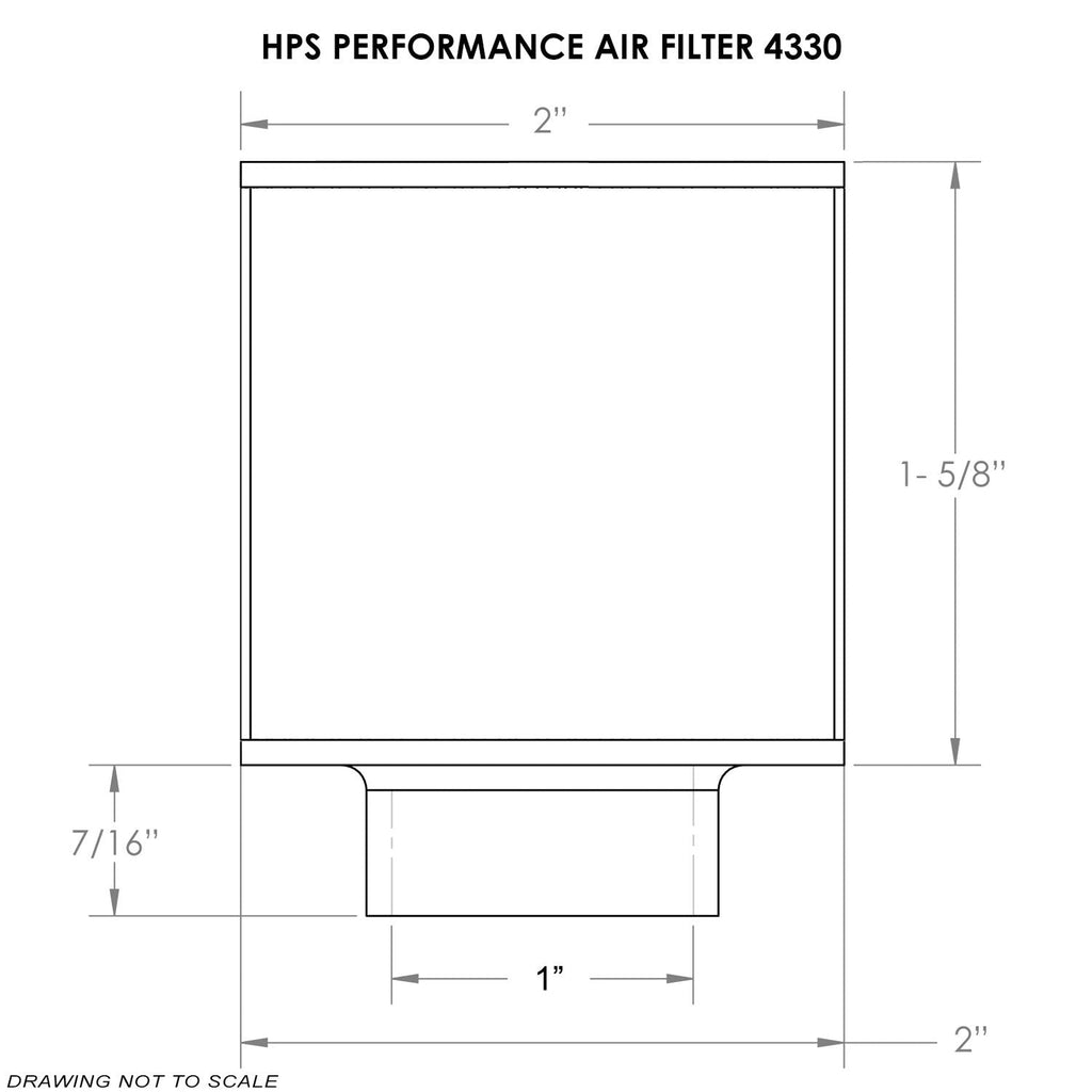 HPS Crankcase Vent Air Filter Breather 1" ID, 2" Overall Length