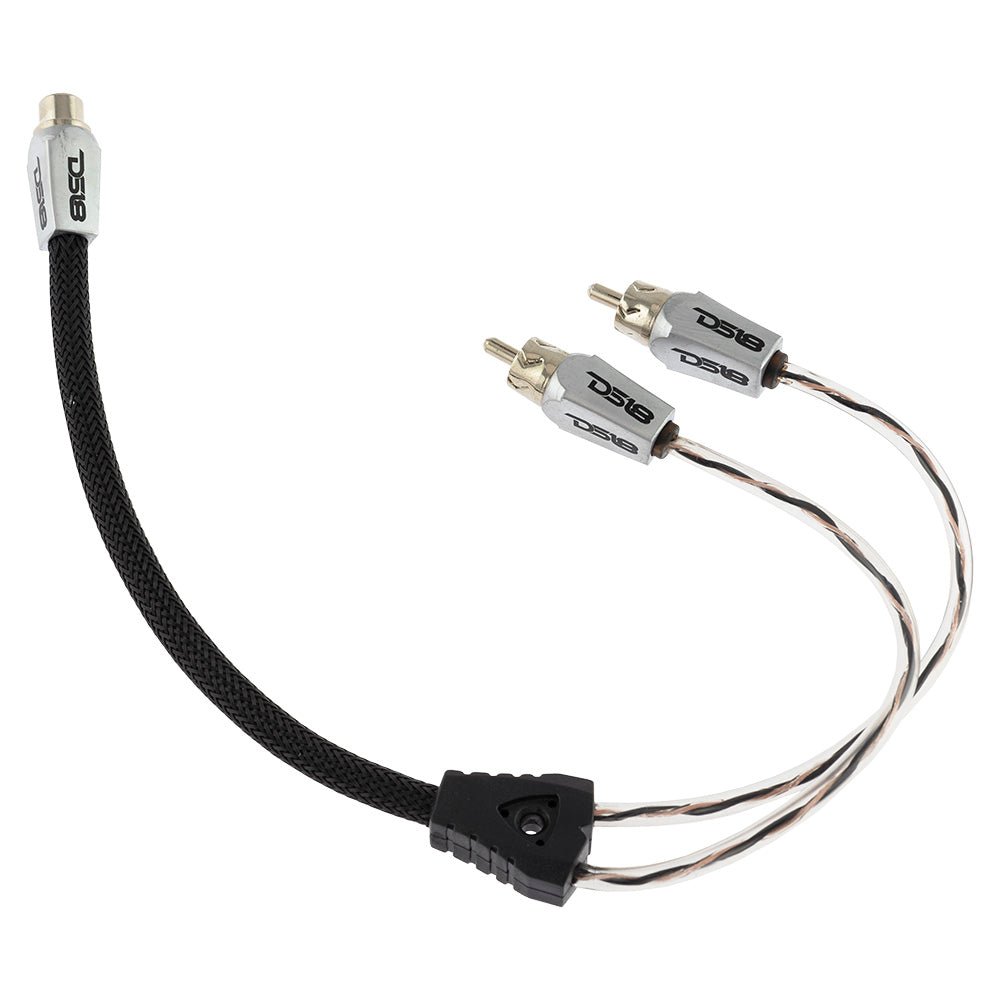 Level 3 RCA 100% Copper OFC Y Connector 1 FEMALE to 2 MALE -  BLACK / RED Kit