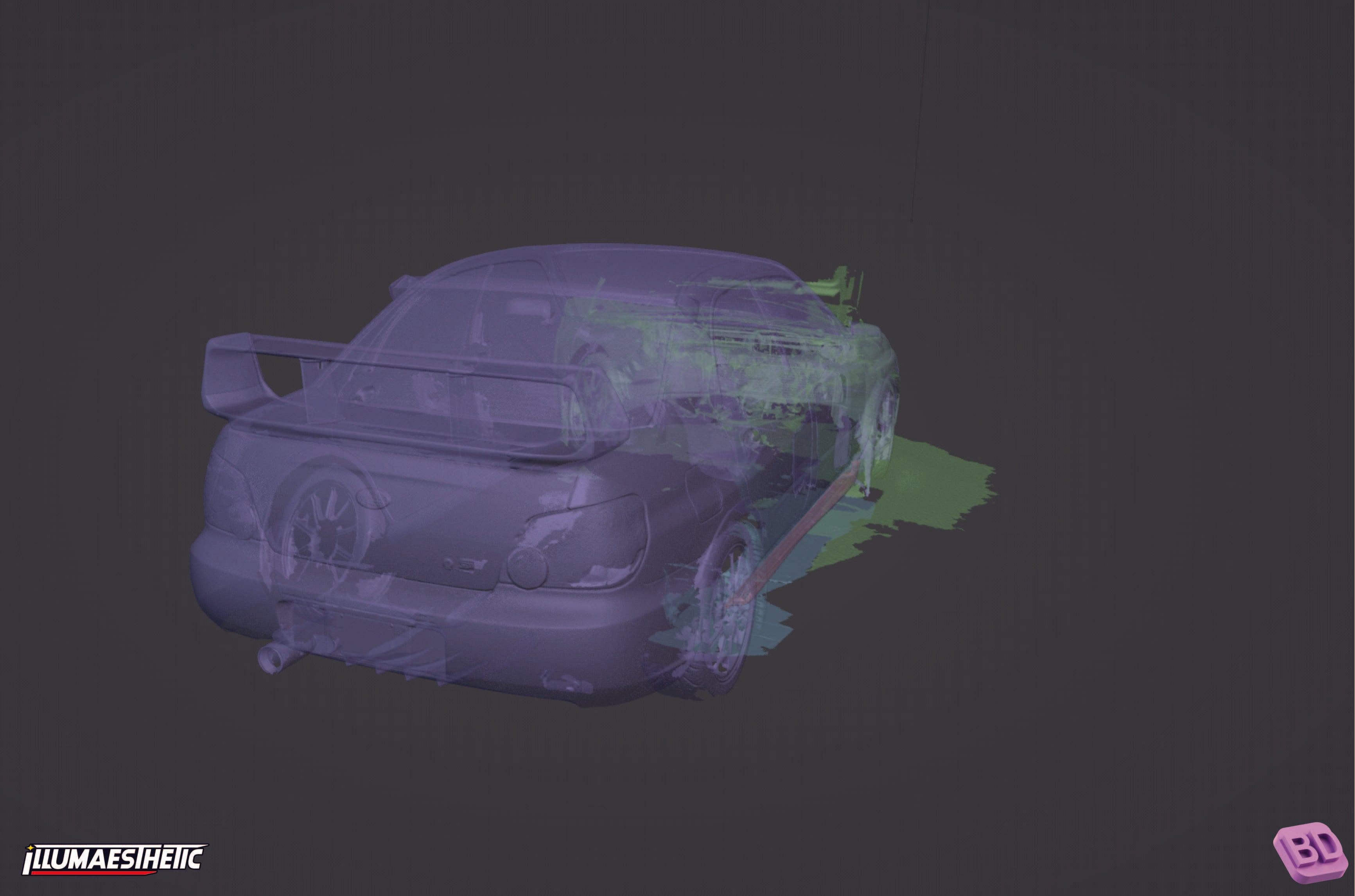 Subaru Impreza WRX STI Hawkeye (GD) 3D Scan (2006-2007)
