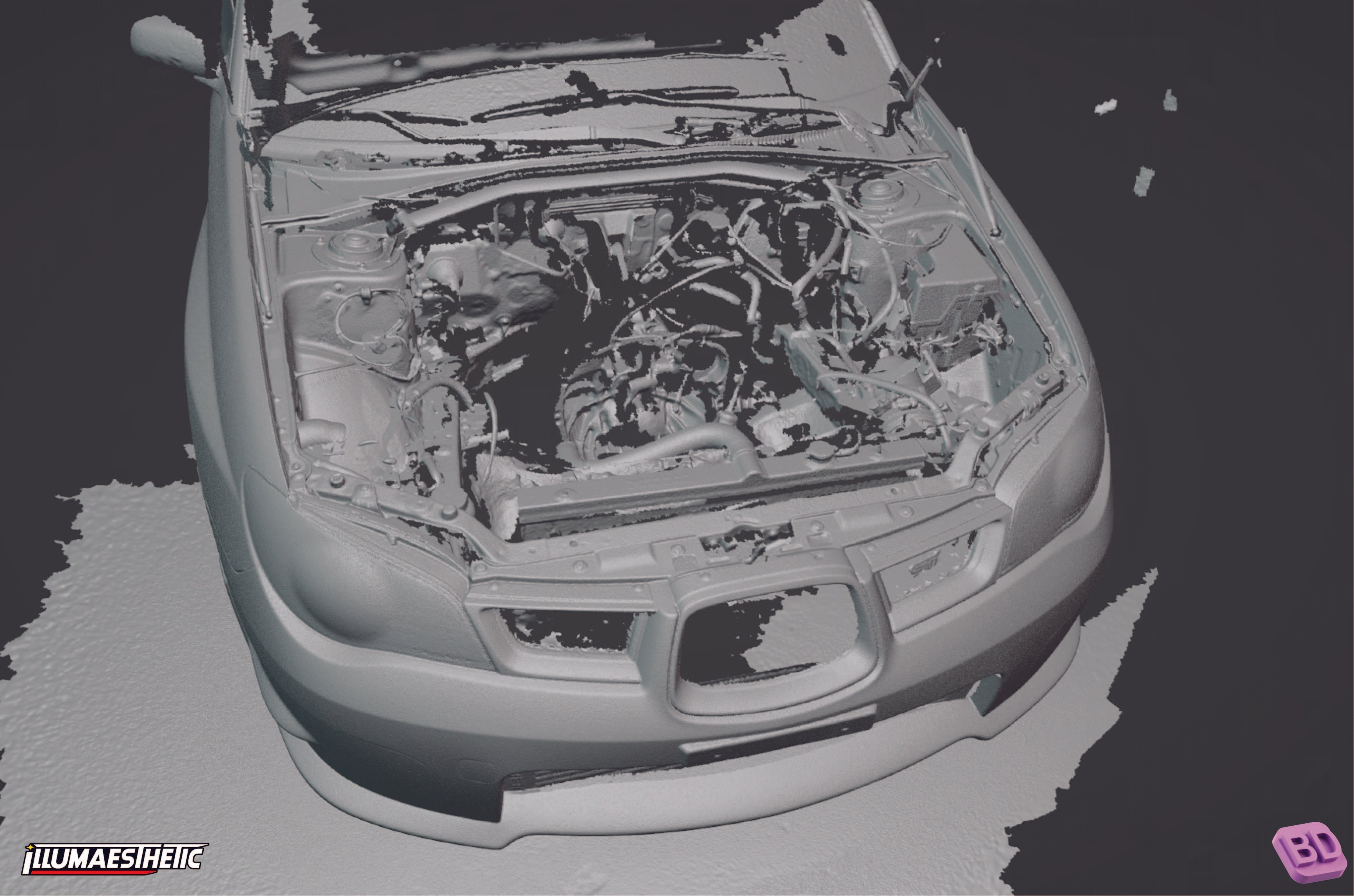 Subaru Impreza WRX STI Hawkeye (GD) 3D Scan (2006-2007)