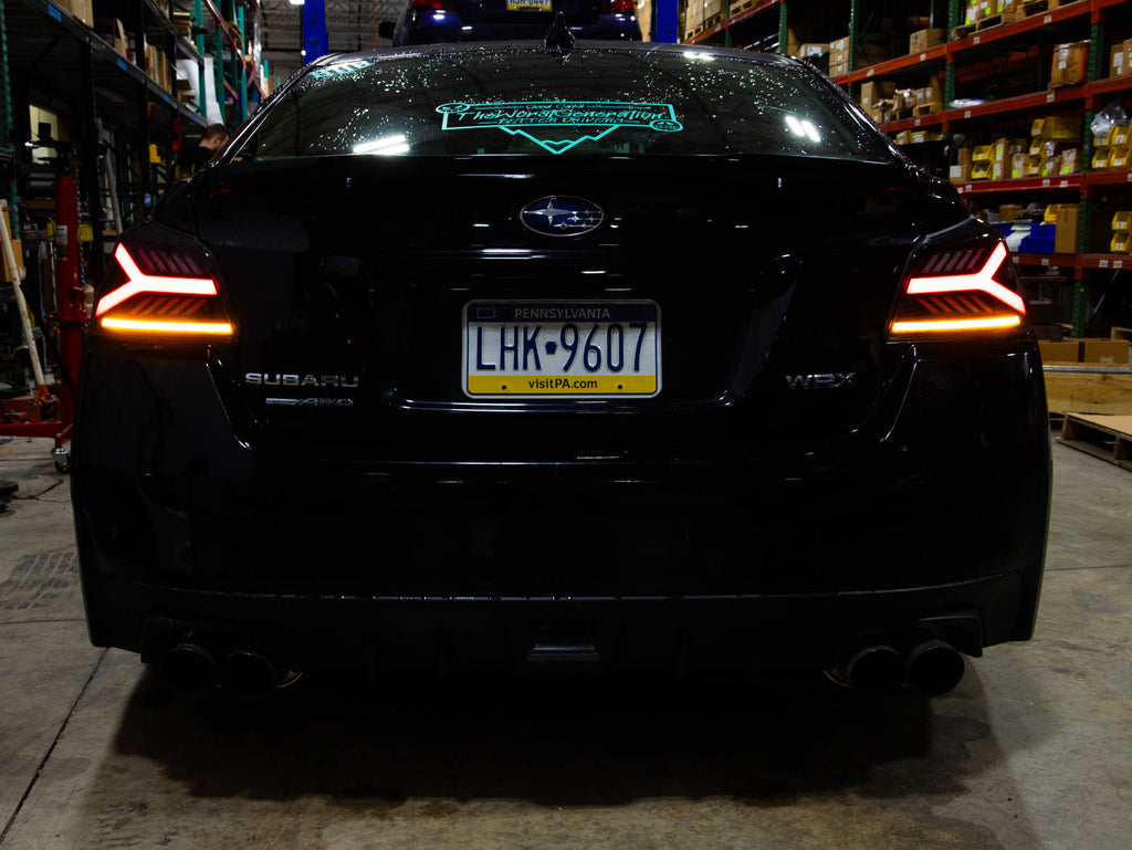 OLM Y-Spec LED Taillights (Smoke Lens  Red Optic) - 2015-2021 WRX / STI