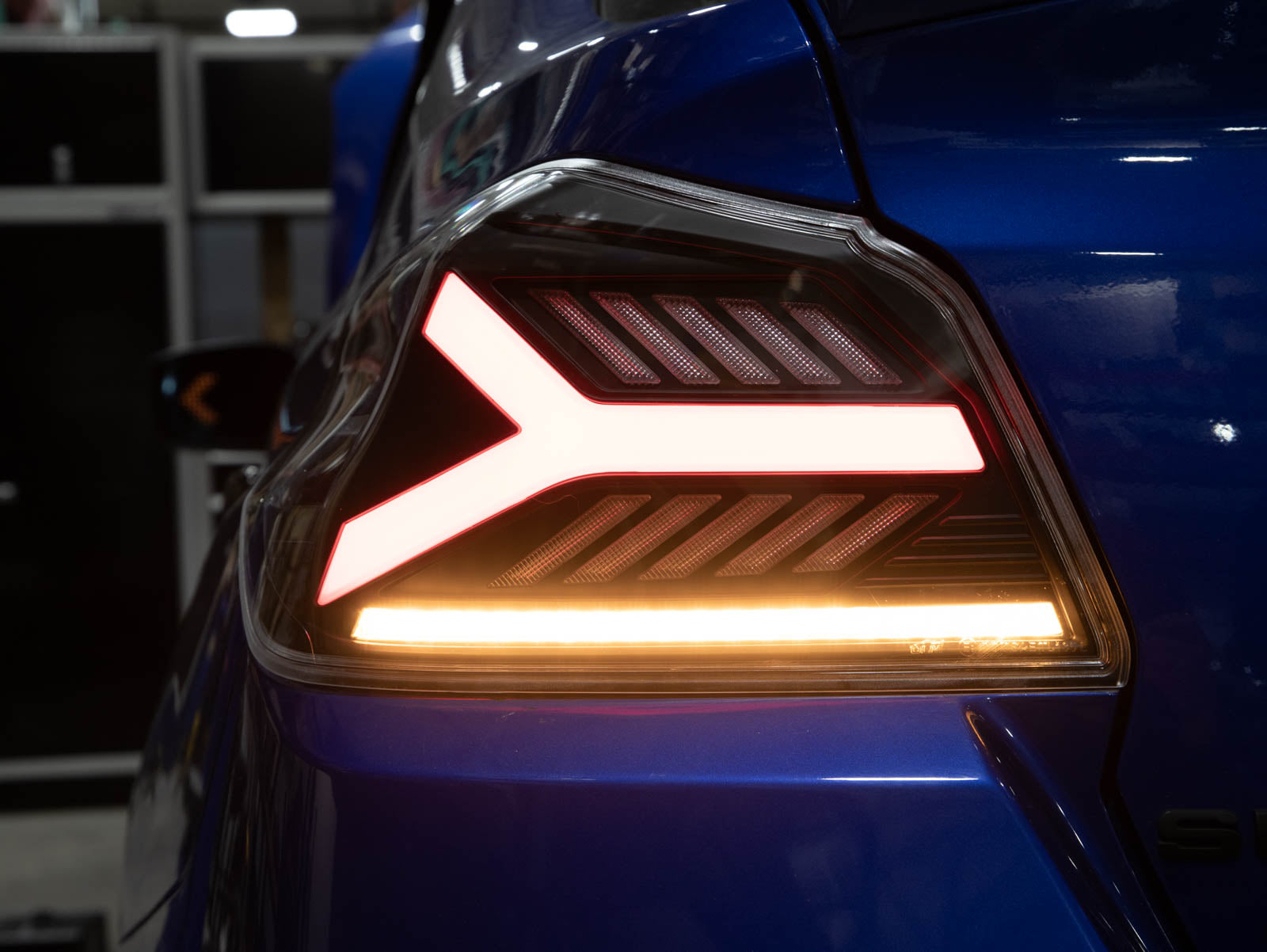 OLM Y-Spec LED Taillights (Clear Lens  White Optic) - 2015-2021 WRX / STI