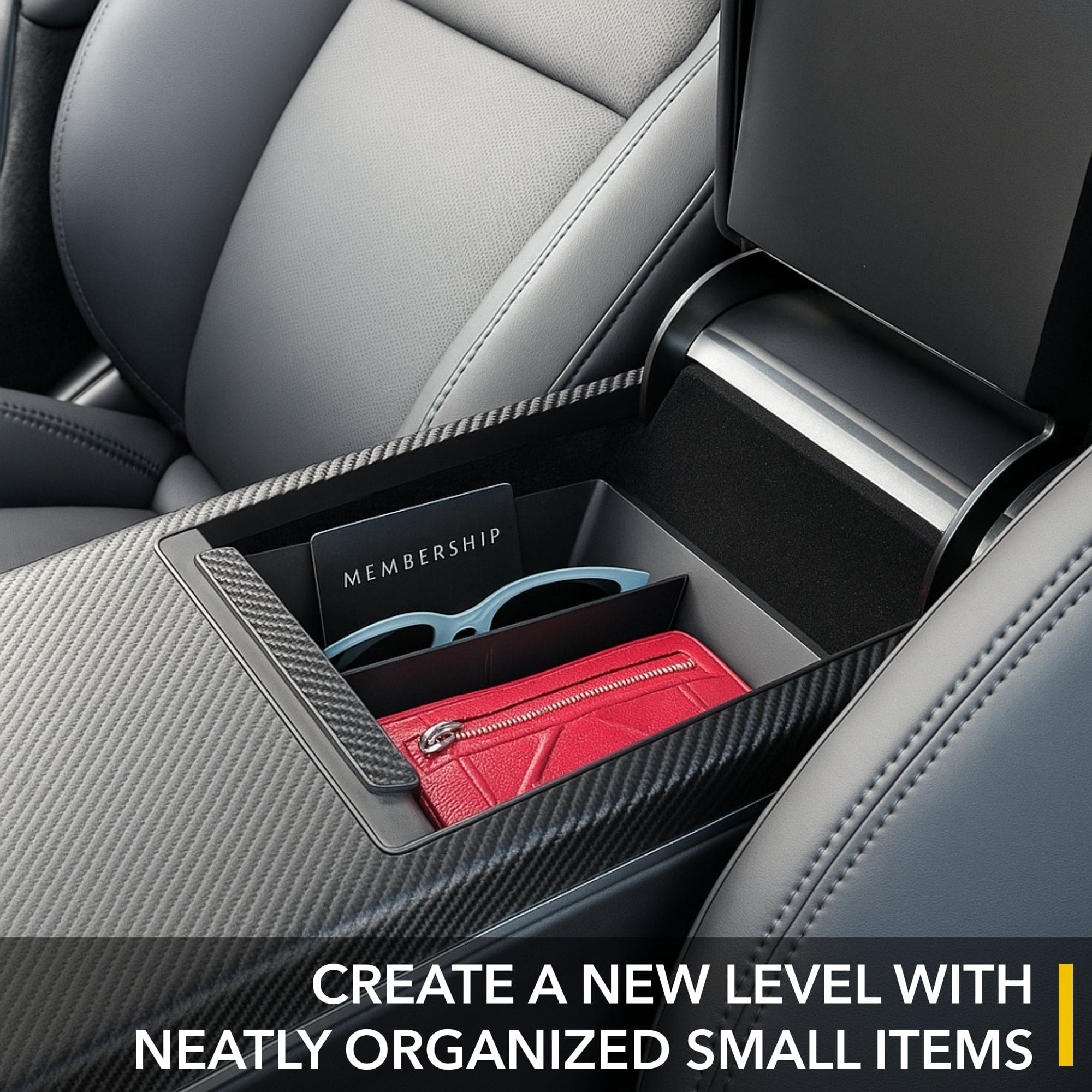 Center Console Storage Tray | Tesla Model S & Model X 2021-2026 Armrest Organizer
