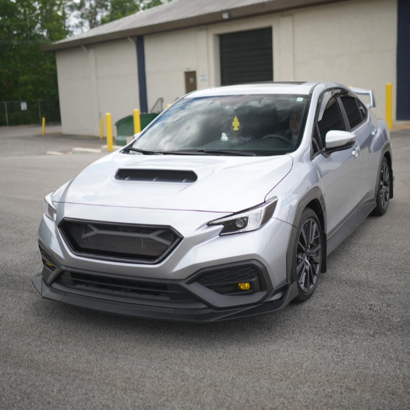 JDMuscle [22-25 WRX] Oversized Hood Scoop V1 - Gloss Black / Paint Matched / Carbon Fiber - Bulge Style