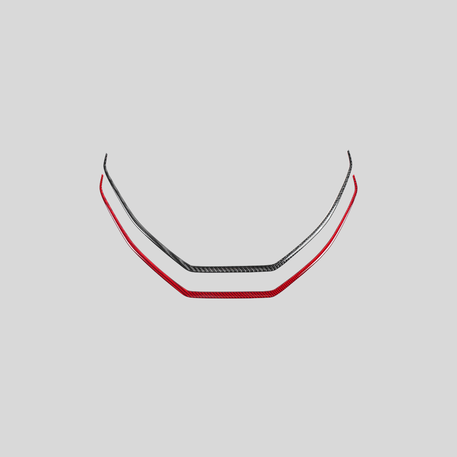 JDMuscle [22-25 WRX] P&S Series Carbon Fiber Center Console Frame Trim | Black Carbon Fiber/ Red Carbon Fiber