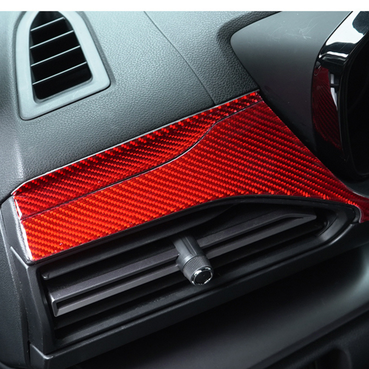 JDMuscle [22-25 WRX] P&S Series Carbon Fiber Dash Trim Covers 6 PC | Black Carbon Fiber/ Red Carbon Fiber