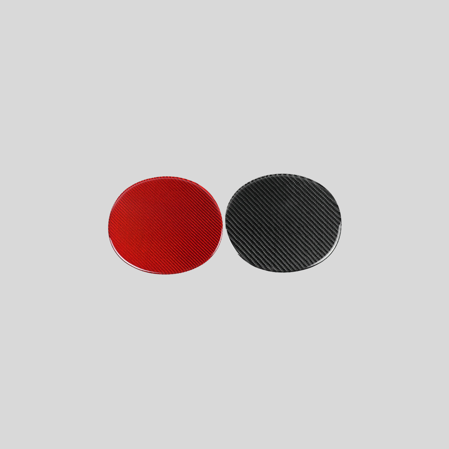 JDMuscle [22-25 WRX] P&S Series Carbon Fiber Fuel Door Cover | Black Carbon Fiber/ Red Carbon Fiber