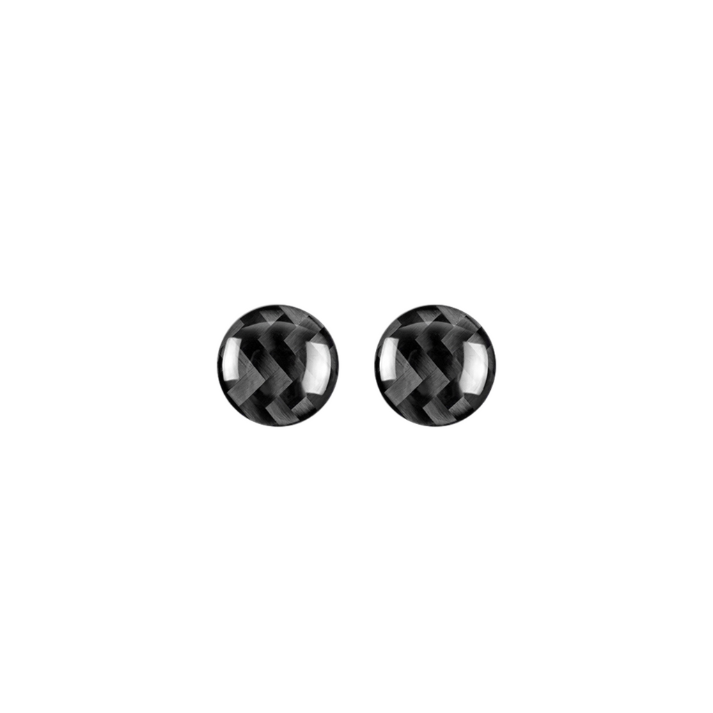 JDMuscle [22-25 WRX] P&S Series Carbon Fiber Infotainment Volume/Tune Buttons Covers 2 PC | Black Carbon Fiber/ Red Carbon Fiber