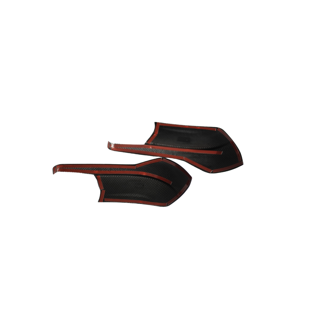 JDMuscle [22-25 WRX w/o Turn Signal] Tanso Dry Carbon Fiber Side Mirror Lower Trim Covers w/ Gloss Finish