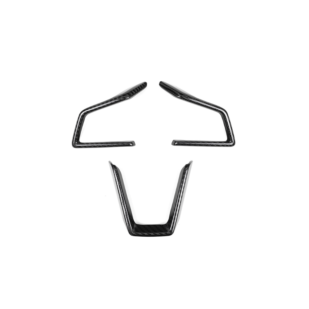 JDMuscle [22-25 WRX] Tanso Carbon Fiber Steering Wheel Trim Covers / Replacements