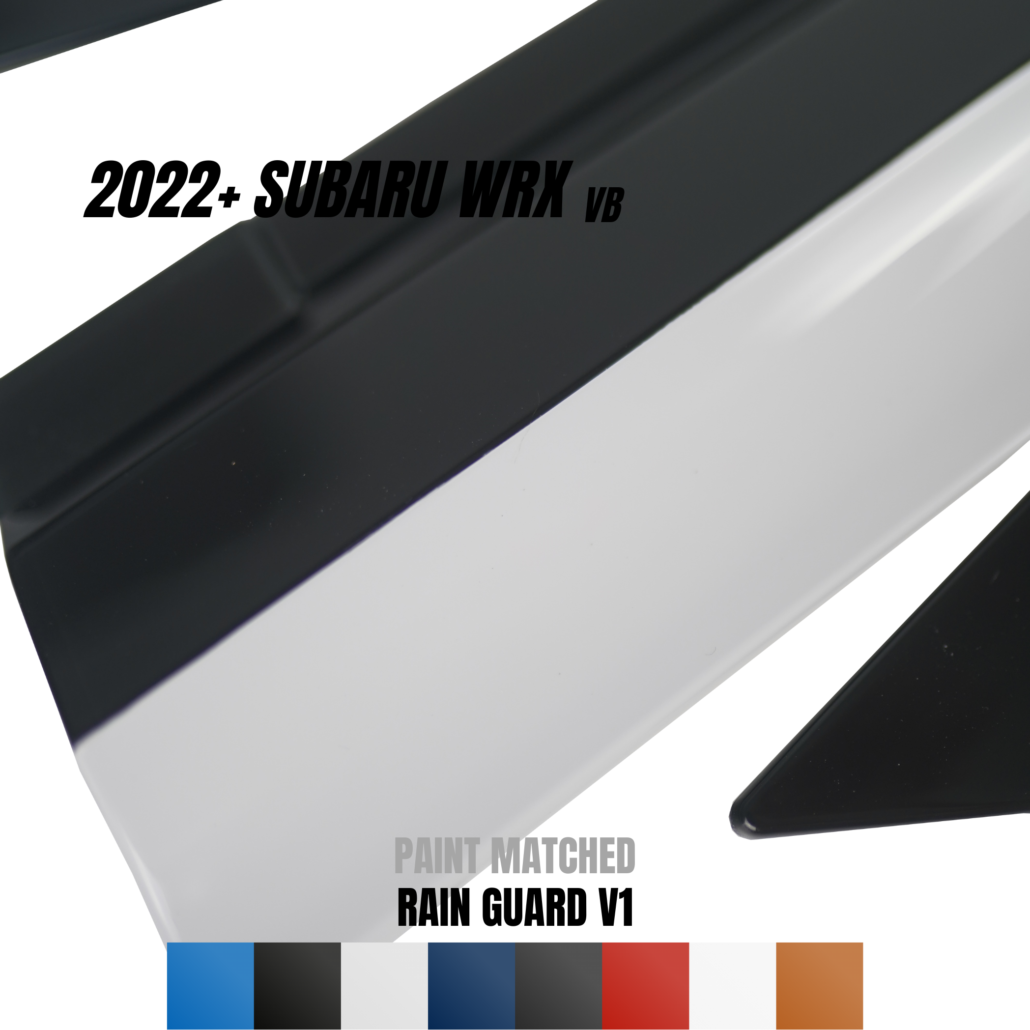 JDMuscle [22-25 WRX] V1 Rain Guards / Window Visors-Paint Matched