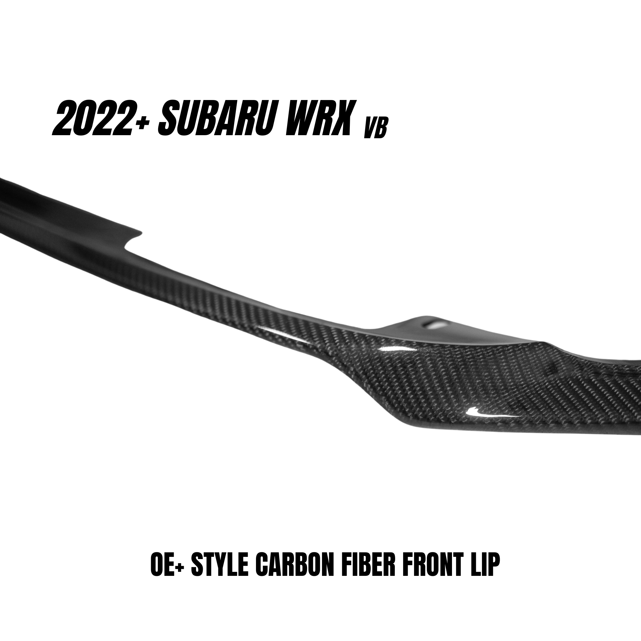 JDMuscle [22-25 WRX] Tanso Carbon Fiber Front Lip OE+ Style