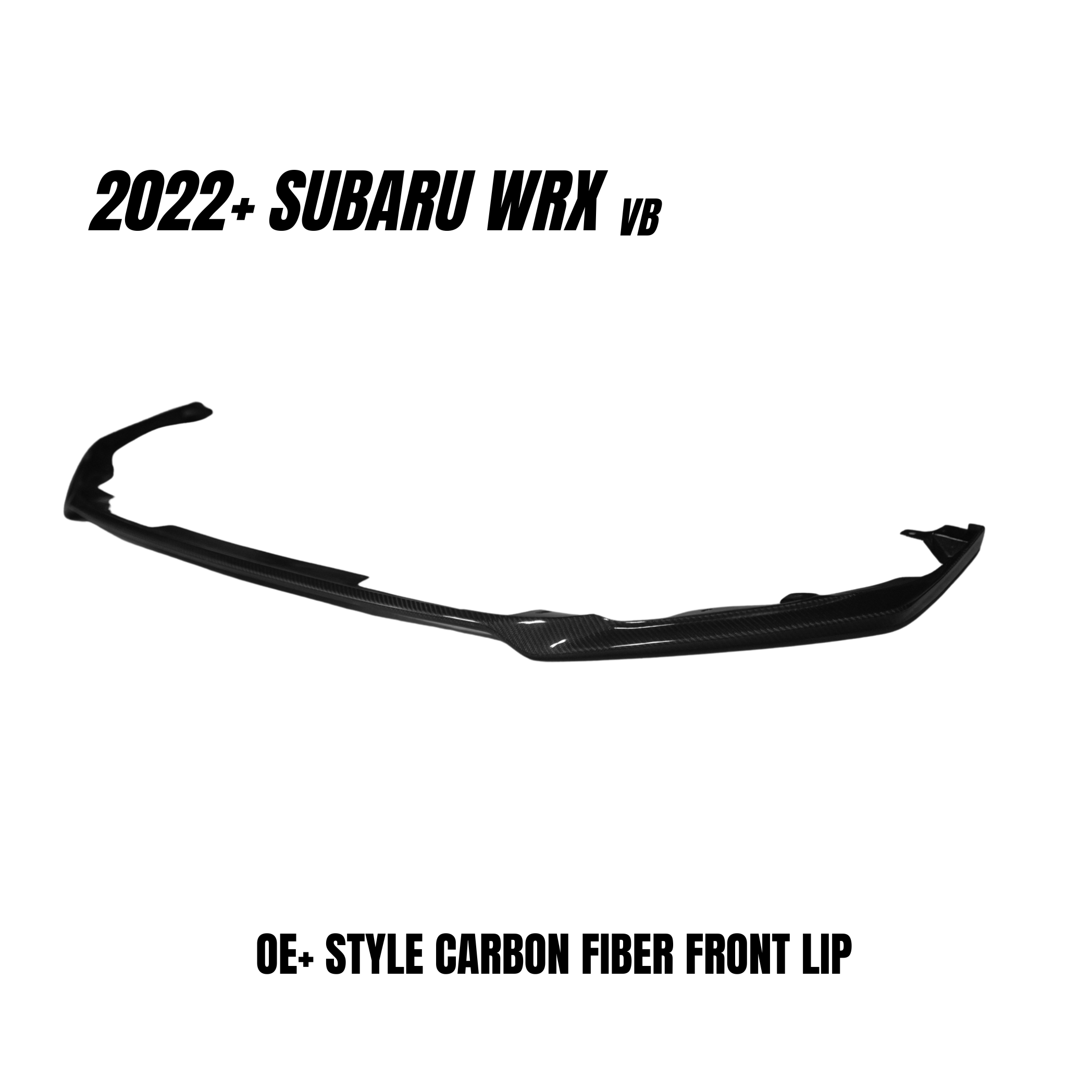 JDMuscle [22-25 WRX] Tanso Carbon Fiber Front Lip OE+ Style
