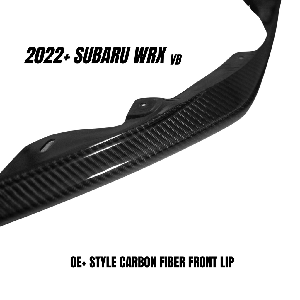 JDMuscle [22-25 WRX] Tanso Carbon Fiber Front Lip OE+ Style