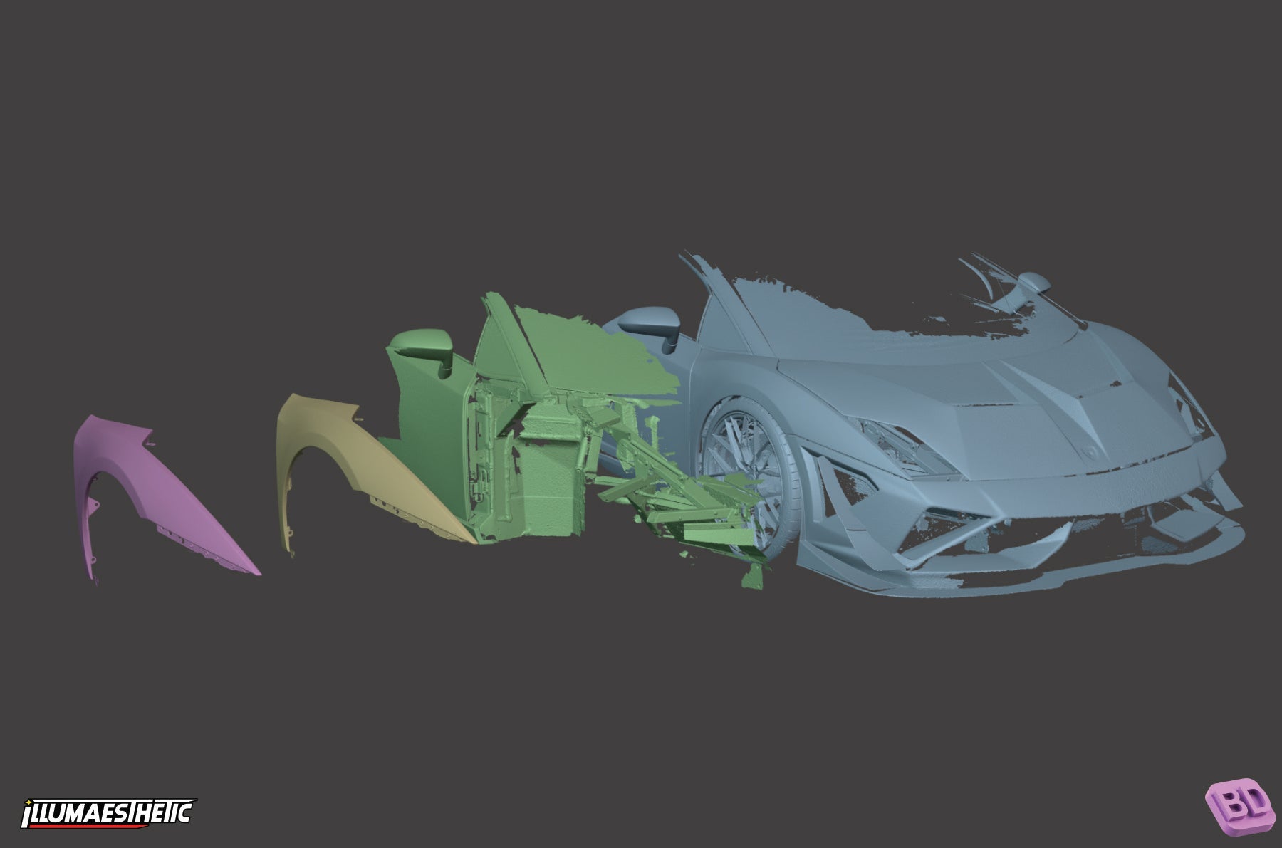 Lamborghini Gallardo 3D Scan (Facelift, 2008-2013)