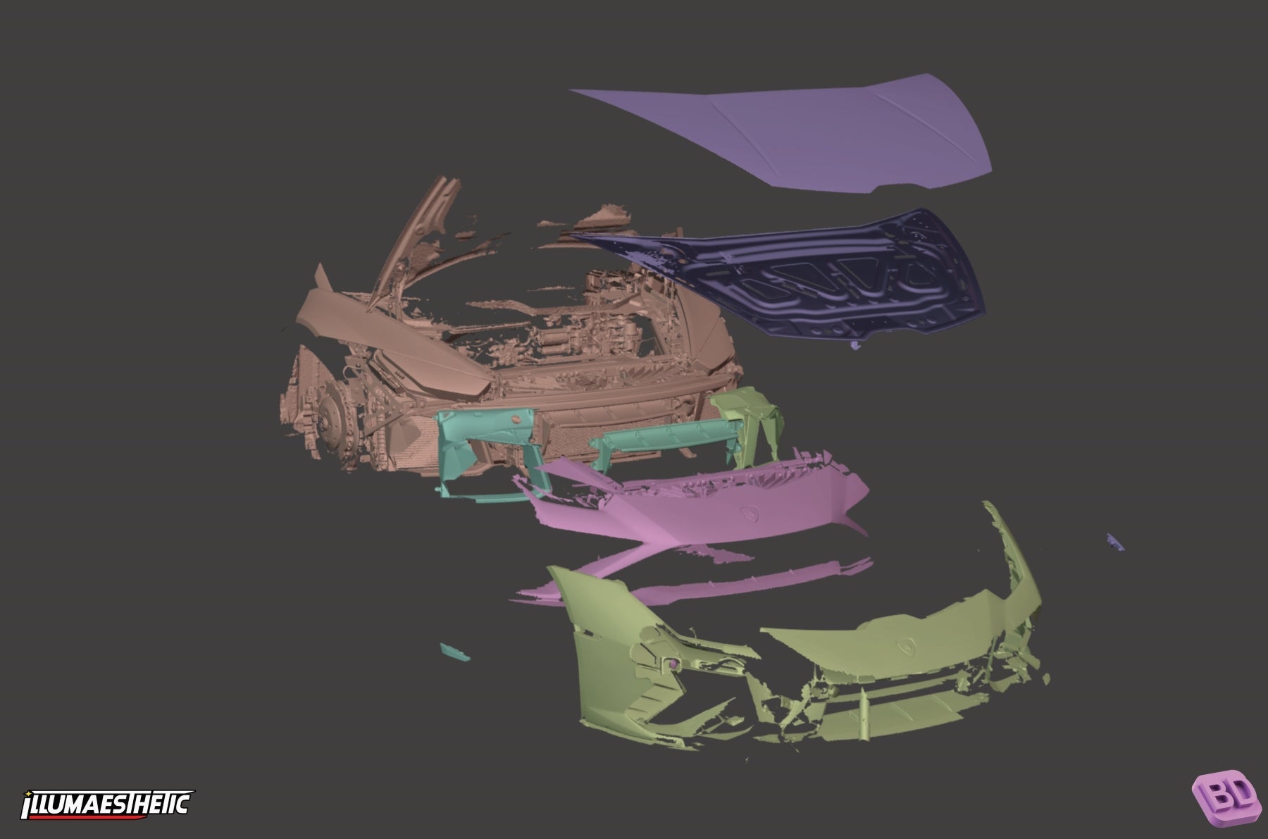 Lamborghini Huracan LP640-4 Evo 3D Scan (2019-2024)