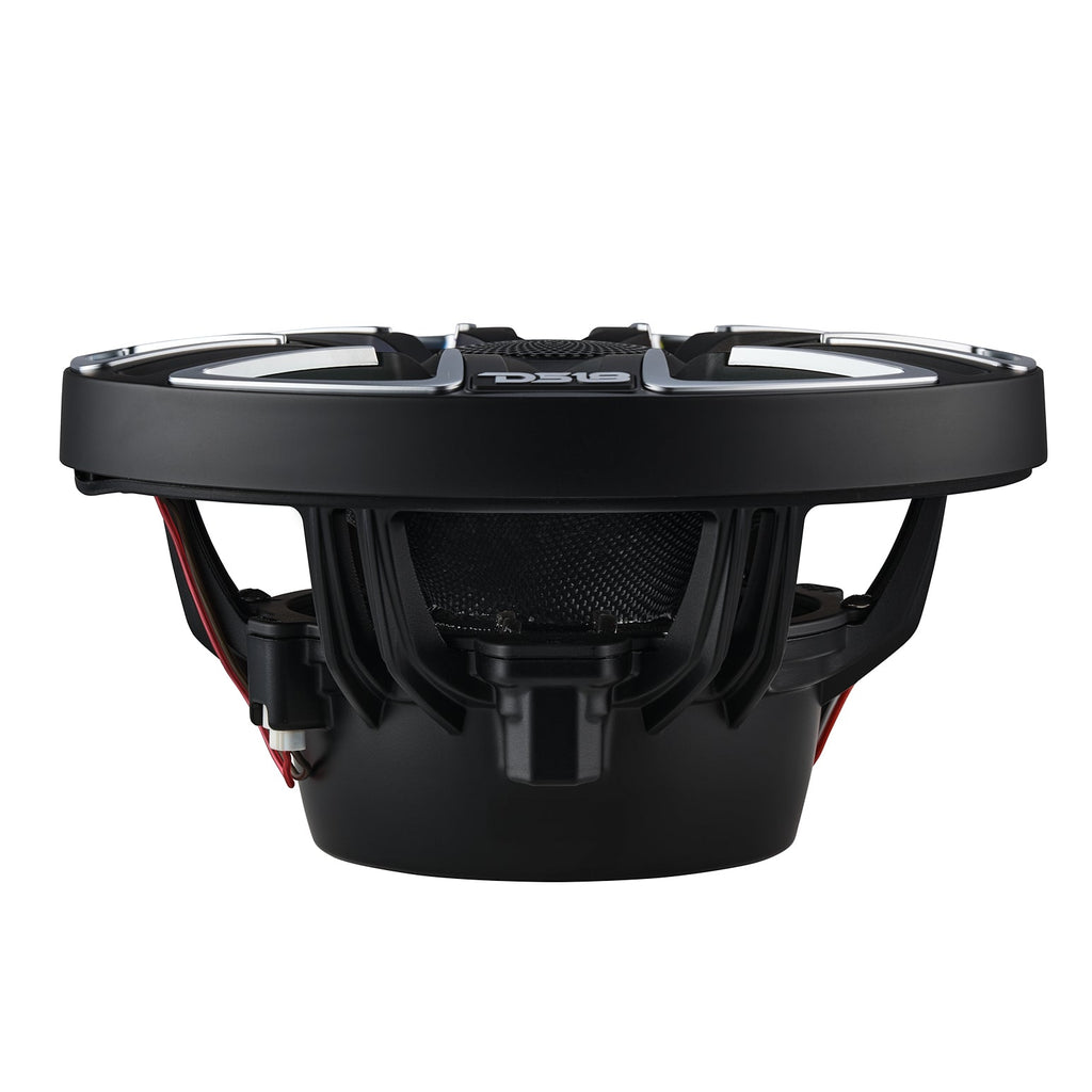 8” Marine Coaxial Speaker With Kevlar Cone, Bullet Tweeter, Neodymium Magnet, and Digital LED Lights | 200W RMS 4-Ohm