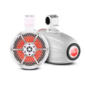 NXL 8" Neodymium Marine and Powersports Towers with Built-in Passive Radiator, 1" Driver and LED RGB Lights 180 Watts Rms -White