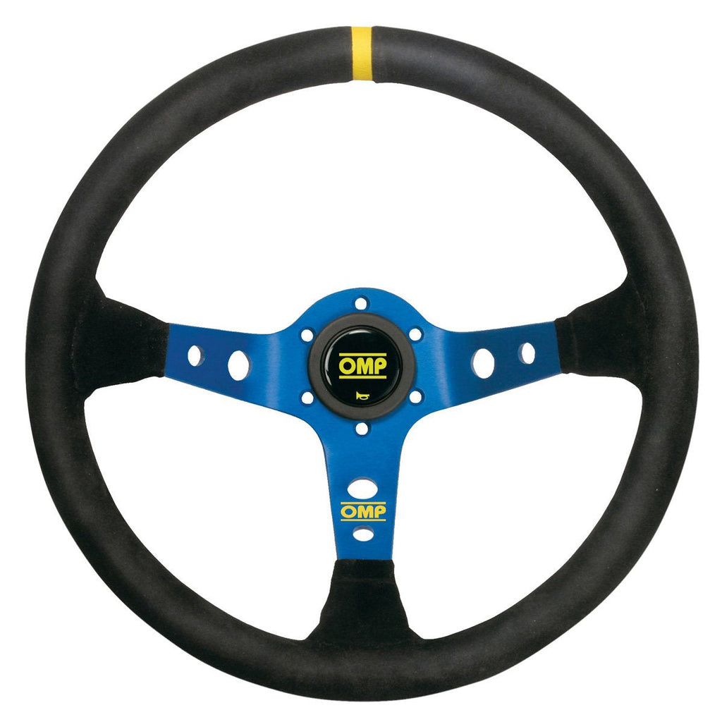OMP Corsica Steering Wheel - Black Suede, Black Spokes