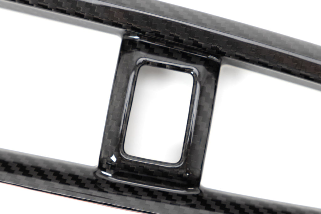 OLM LE Carbon Fiber Center Climate Control Vent Cover - 2016-2021 Honda Civic / 2016-2021 Honda Civic Type R