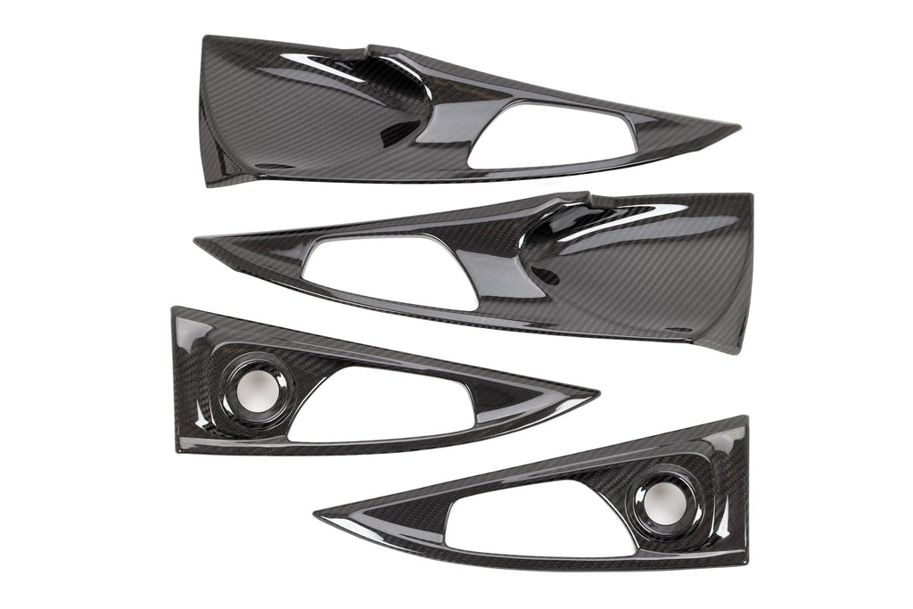 OLM LE Carbon Fiber Interior Door Handle Trim Covers (Full Set) - 2016 - 21 Honda Civic / 2017-21 Honda Civic Type R