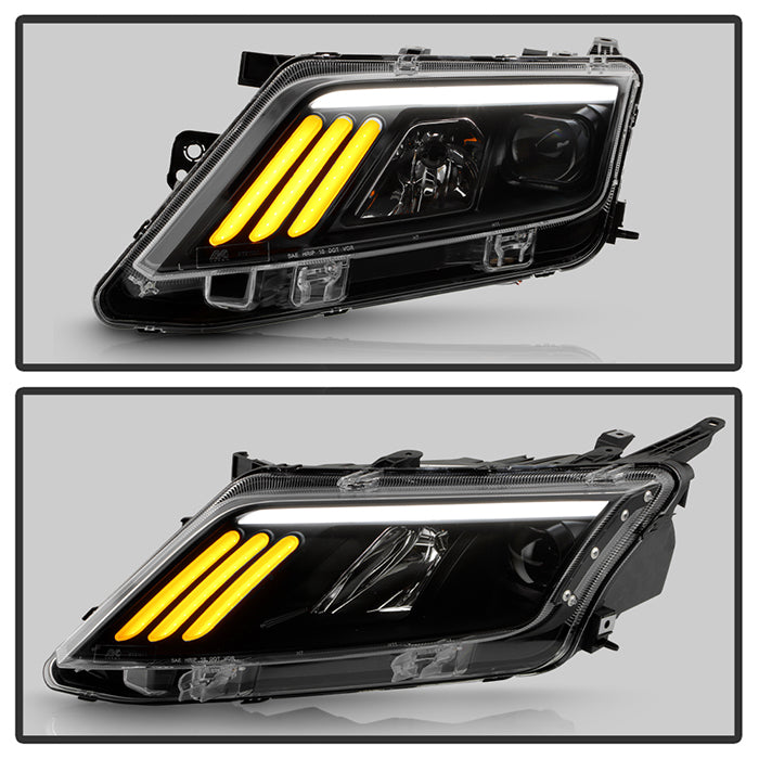 SPYDER xTune 10-12 Ford Fusion Projector Headlights - Light Tube DRL - Black (PRO-JH-FFU10-LB-BK) 9041778