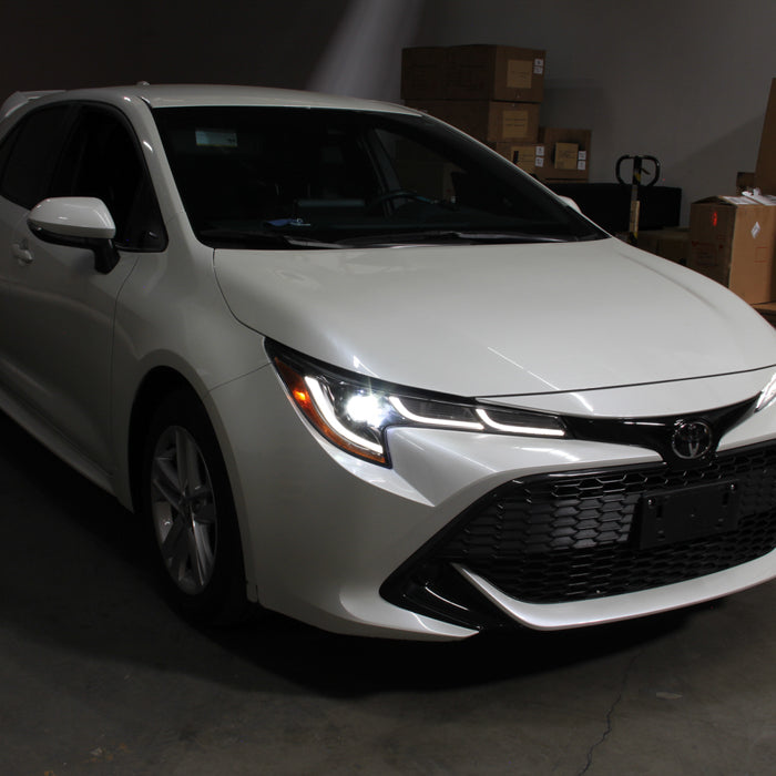 xTune Toyota Corolla 18-20 L LE US Built LED Proj Headlights-SE Style Black PRO-JH-TCOL20LUS-LED-BK 9949326