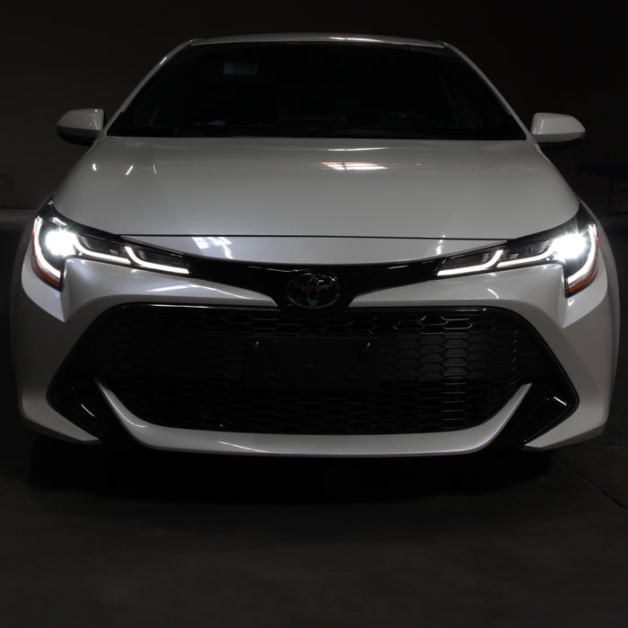 xTune Toyota Corolla 18-20 L LE US Built LED Proj Headlights-SE Style Black PRO-JH-TCOL20LUS-LED-BK 9949326