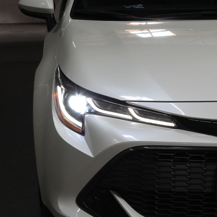 xTune Toyota Corolla 18-20 L LE US Built LED Proj Headlights-SE Style Black PRO-JH-TCOL20LUS-LED-BK 9949326