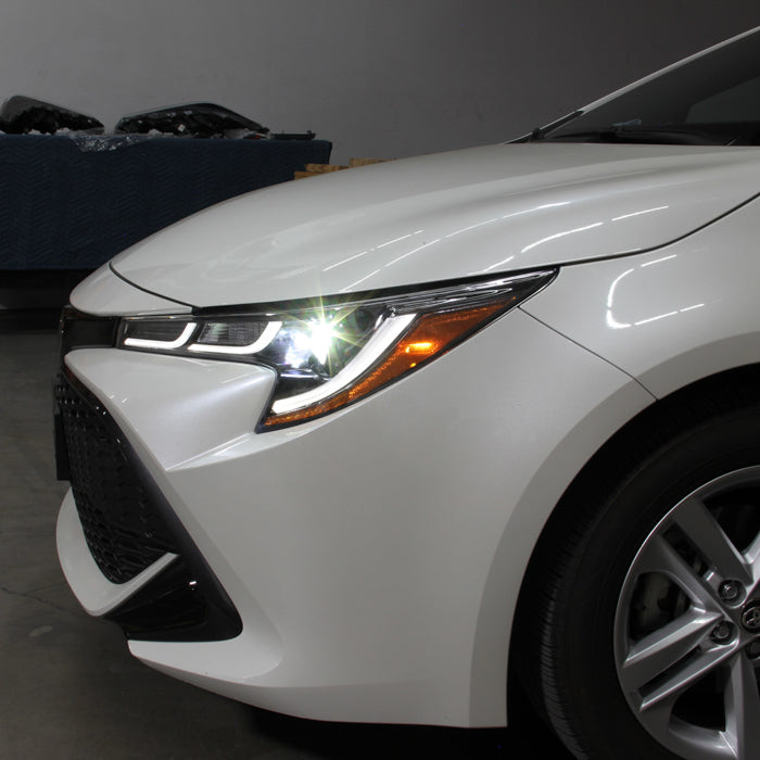 xTune Toyota Corolla 18-20 L LE US Built LED Proj Headlights-SE Style Black PRO-JH-TCOL20LUS-LED-BK 9949326