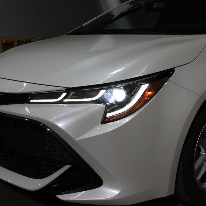 xTune Toyota Corolla 18-20 L LE US Built LED Proj Headlights-SE Style Black PRO-JH-TCOL20LUS-LED-BK 9949326