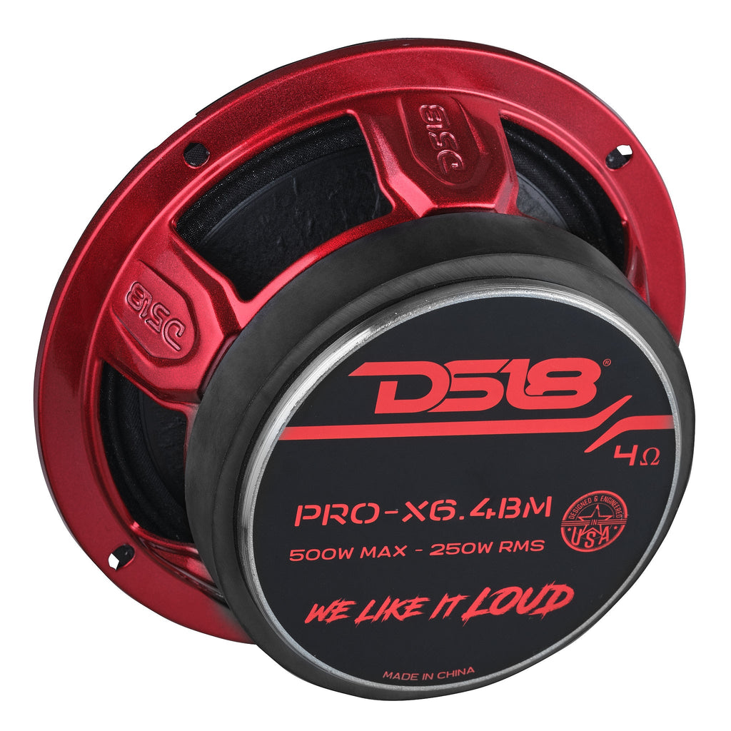 PRO-X 6.5" Mid-Range Loudspeaker with Bullet | 250W RMS 4-Ohm