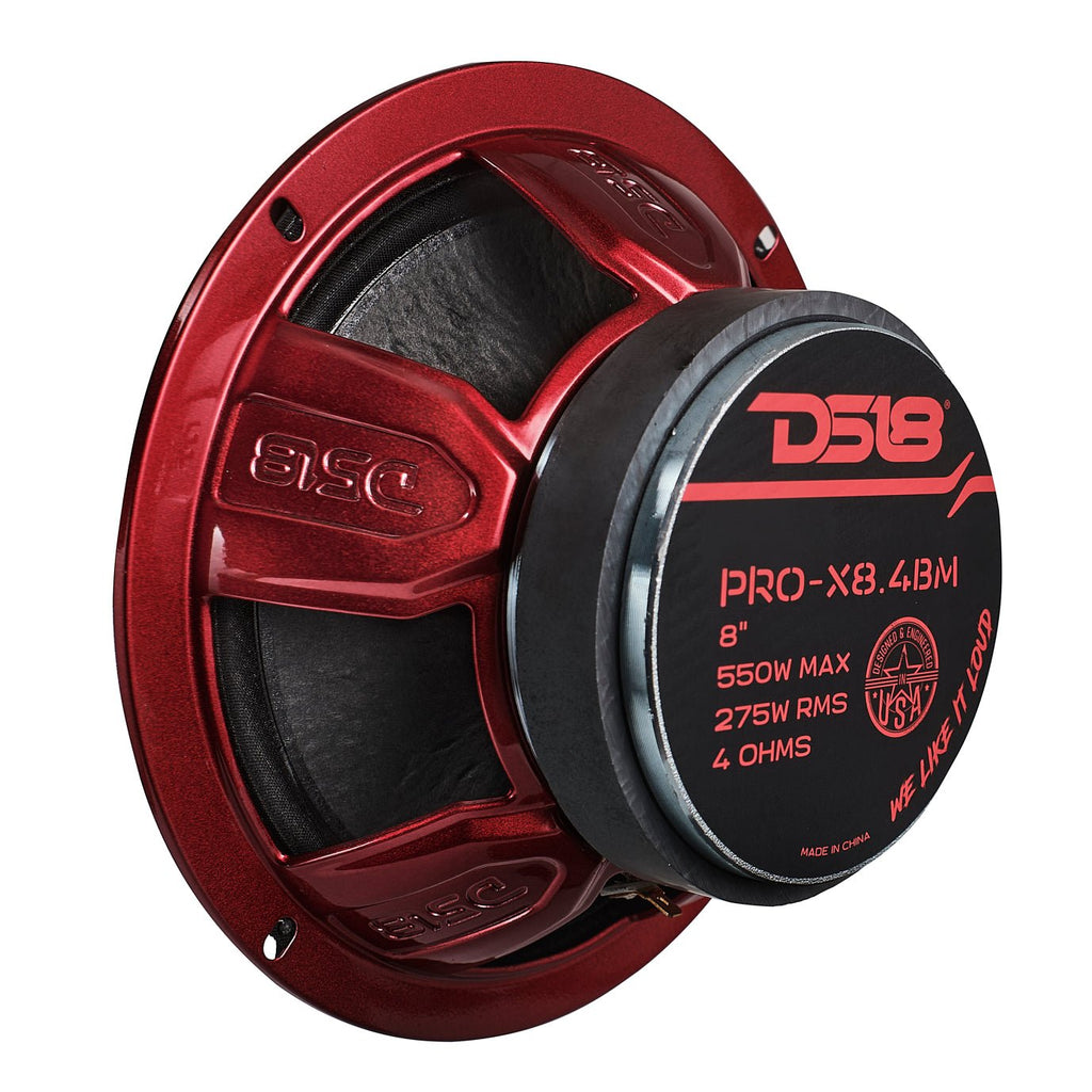 PRO-X 8" Mid-Range Loudspeaker with Bullet | 275W RMS 4-Ohm