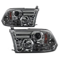 Spyder Dodge Ram 13-15 Projector Headlights Light Bar DRL Smoke PRO-YD-DR13-LBDRL-SM 5081735