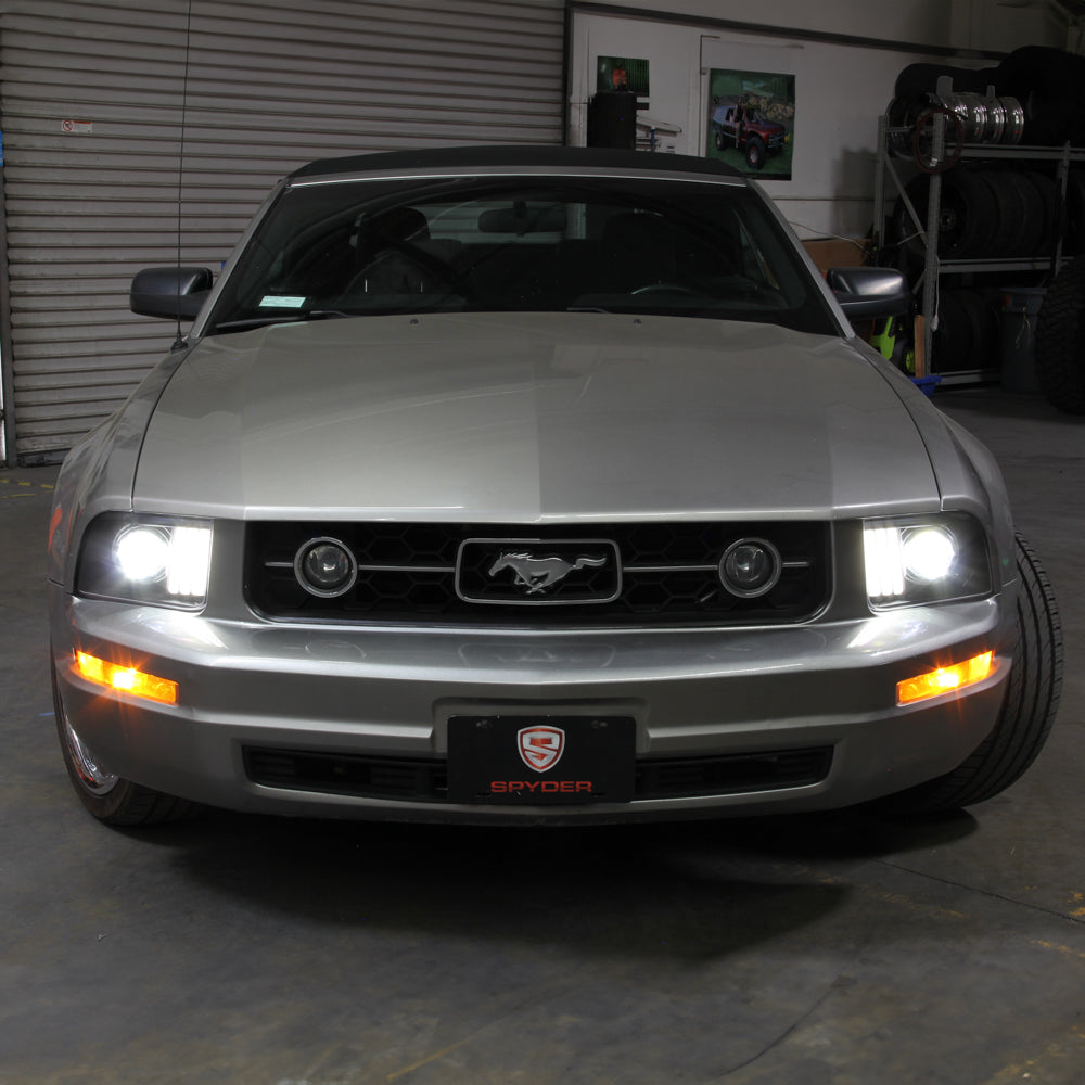 Spyder Ford Mustang 05-08 V2 High-Power LED Headlights - Black PRO-YD-FM05AP-BK 5088192