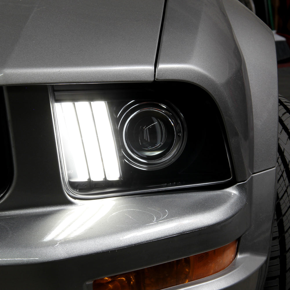 Spyder Ford Mustang 05-08 V2 High-Power LED Headlights - Black PRO-YD-FM05AP-BK 5088192