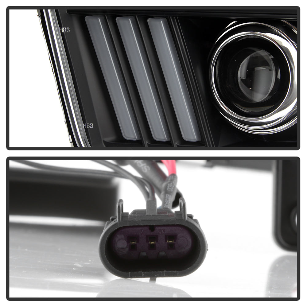 Spyder Ford Mustang 05-08 V2 High-Power LED Headlights - Black PRO-YD-FM05AP-BK 5088192