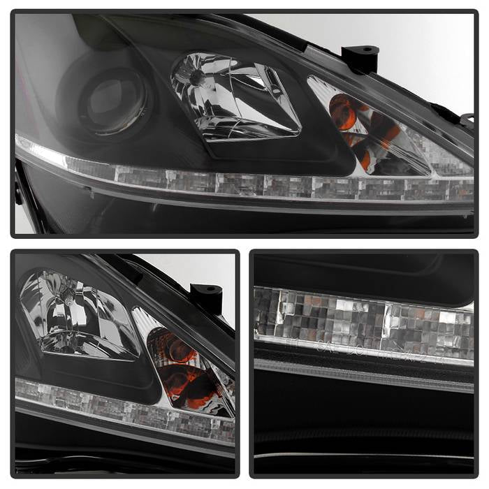 Spyder Lexus IS 250/350 2006-2010 Projector Headlights DRL Black PRO-YD-LIS06-DRL-BK 5080059