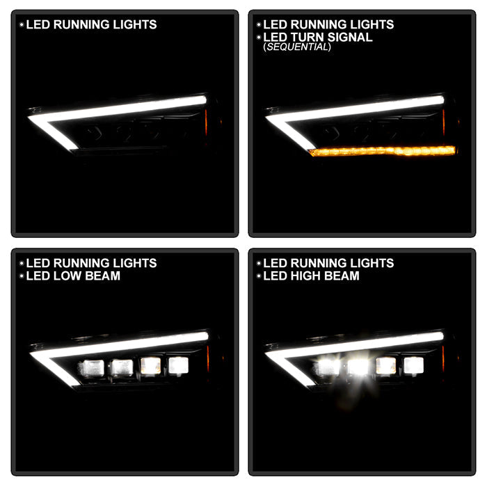 SPYDER Apex 14-20 Toyota 4Runner High-Power LED Module Headlights - Black (PRO-YD-T4R14AP-SEQ-BK) 5088697