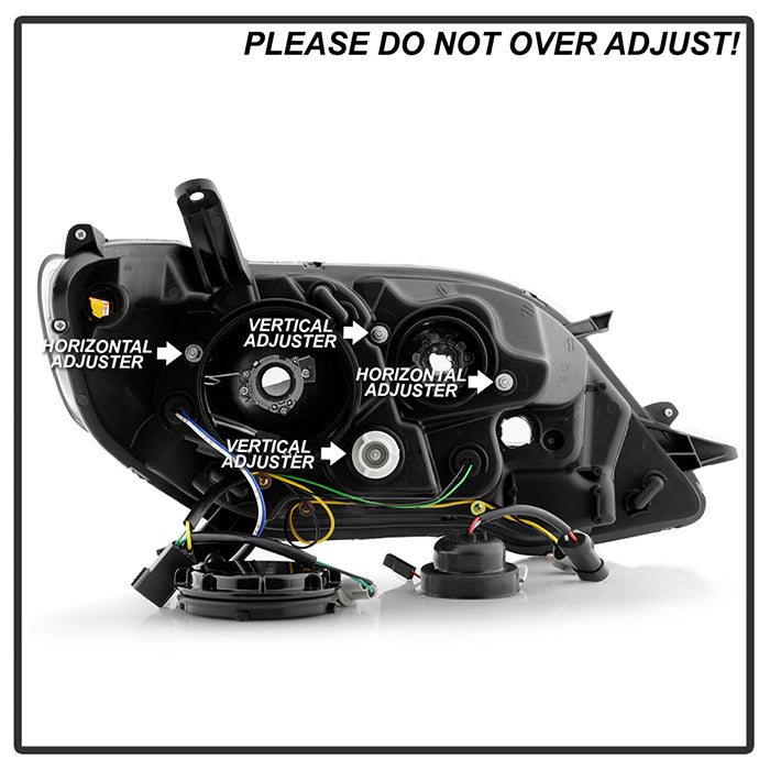 Spyder Toyota Sienna 2011-2014  Projector Headlights - DRL LED - Black PRO-YD-TSEN11-DRL-BK 5083982